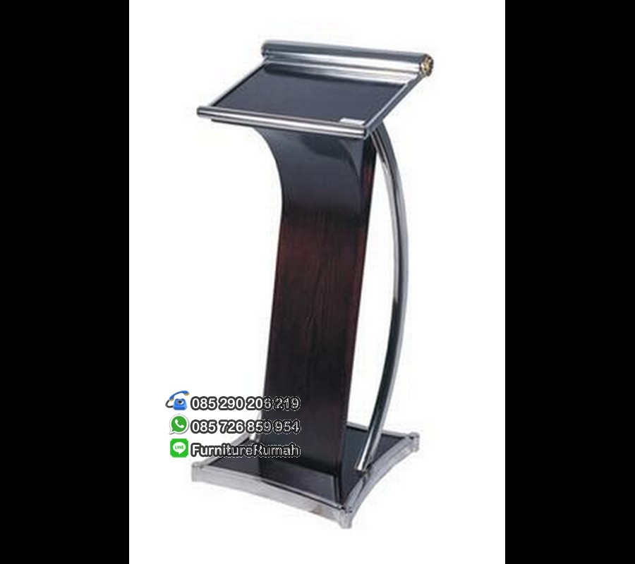 Podium Mimbar Minimalis Stainless Tiang Bulat FK-PM 130